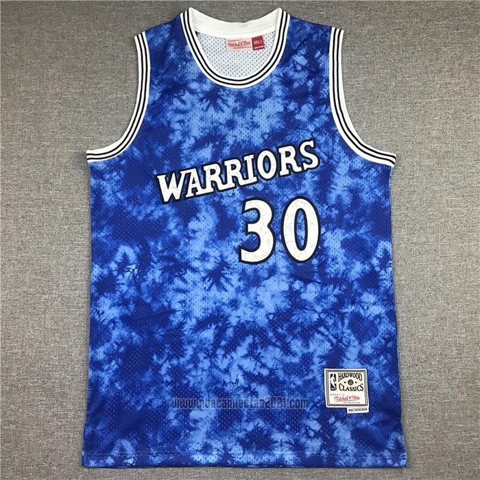Camiseta Golden State Warriors Stephen Curry #30 Galaxy Azul